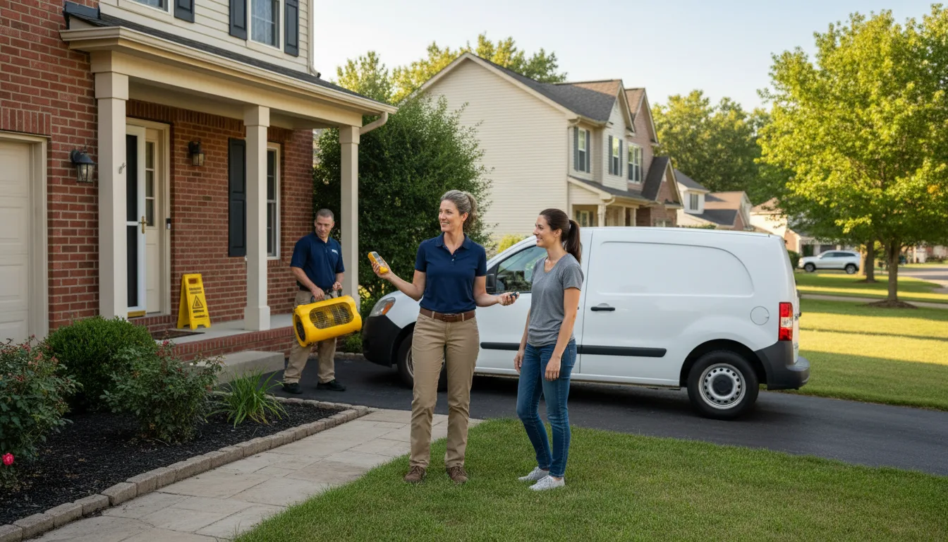 Residential water damage restoration in Mildred, PA